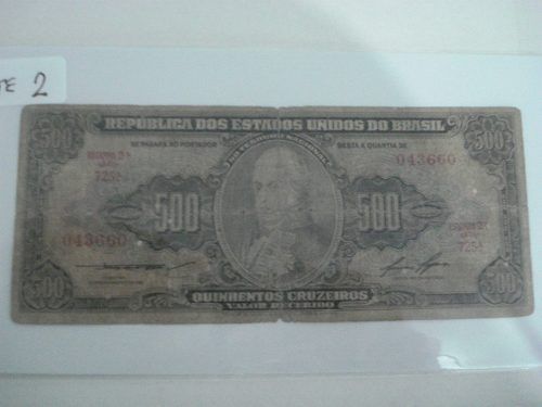 C102 - Cr$ 500,00 - Bc 1958 - A Mais Rara E Valiosa Da Série