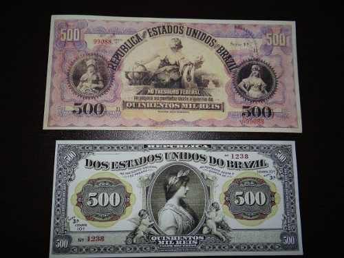 R154, R158 - 500.000 Réis - 1896 E 1911 - Réplicas