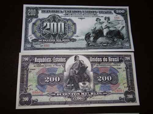 R147, R148 - 200.000 Réis, 1908 E 1911 - Réplicas
