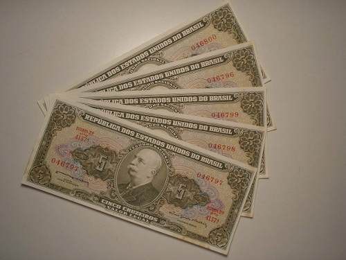 C073a - Cr$ 5,00 1964 - Fe - A Mais Rara - Muito Dificil