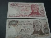 1000 E 100 Pesos Argentinos - Mbc - 2 Cedulas
