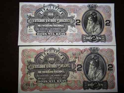 R082, R084 - 2.000 Réis - 1899 E 1918 - Réplicas Perfeitas