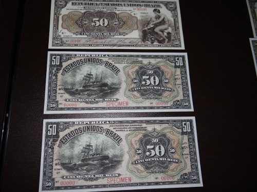 R124s, R125 - 50.000 Réis  - 1908 E 1911 - Réplicas Perfeita