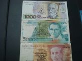 Trinca De Carimbadas&gt; 1.000, 5.000 E 10.000 Cruzados